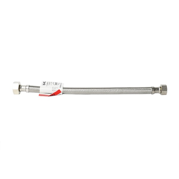 Thrifco Plumbing 1/2 Inch Comp x 1/2 Inch FIP x 20 Inch Long Stainless Steel Faucet Riser 4401432 - main